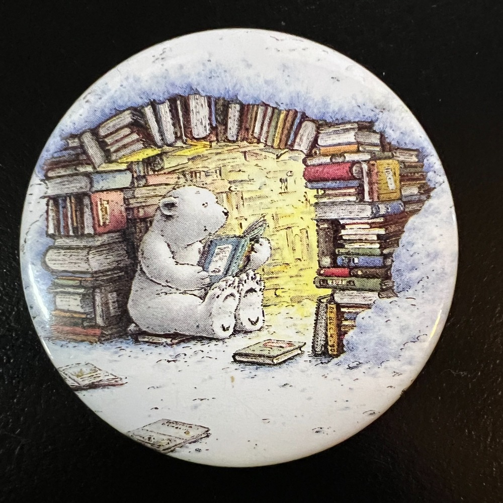 Little Polar Bear Pin Lars Reading in a Book Igloo